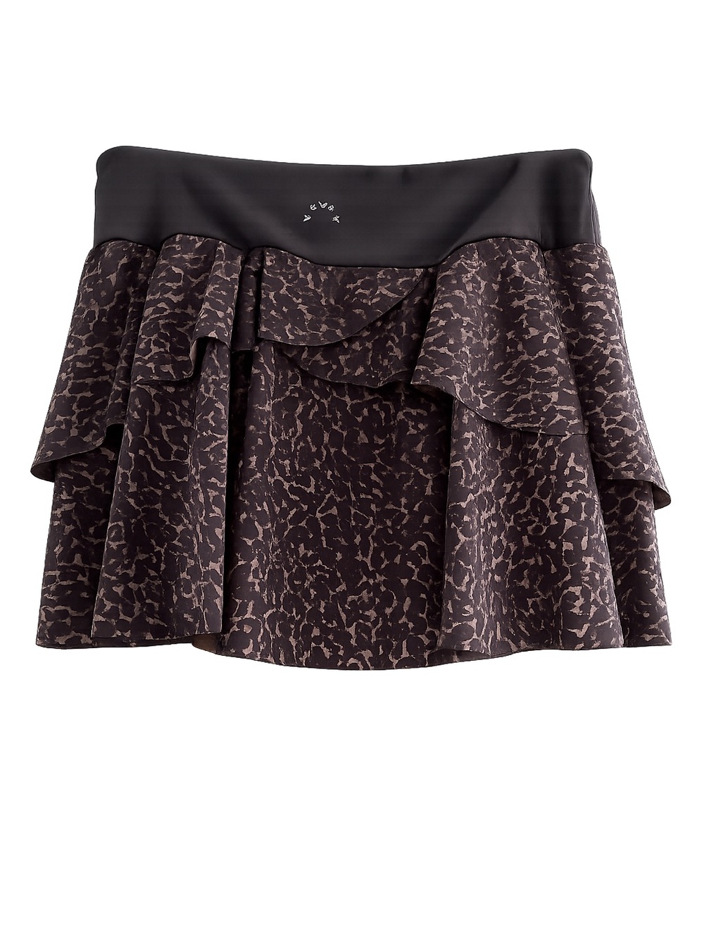 Varley Pickle Ball/Tennis Black Skirt with Taupe Spot Print
